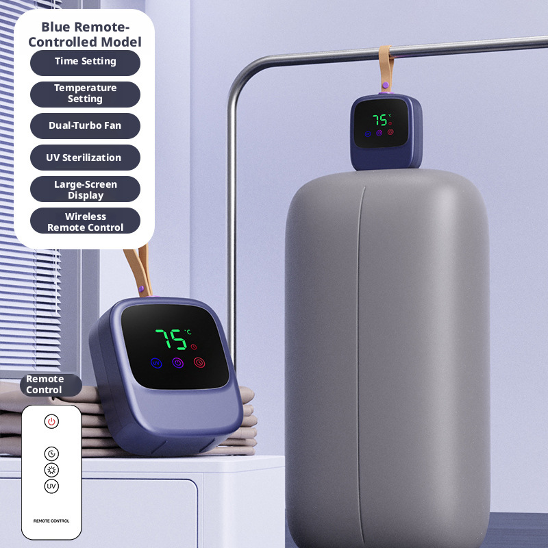 Sèche-linge avec écran tactile à affichage numérique Bleu [Télécommande]