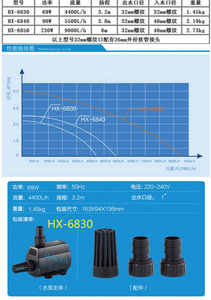 Hailea 잠수정 펌프 어항 필터 초저소음 수륙 양용 순환 펌프 HX6510 HX6520 HX6530 HX6540 HX6550 - Product Image 6