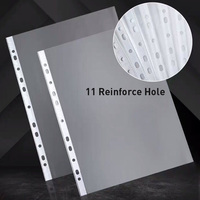 Foska A4 FC Letter Size Legal Size Protecteurs de page en plastique transparent robuste avec une bande de renfort en polypropylène blanc