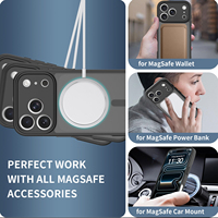 Coque de téléphone magnétique mate de luxe à toucher soyeux, compatible aimant, antidérapante, design minimaliste, protection premium pour iPhone 17 Pro Max