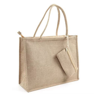 Wholesale Large Personalized Hessian Jute <b>Tote</b> <b>Bags</b> Plain Burlap Shopping <b>Bags</b> <b>with</b> Small <b>Bag</b> Customizable Personalized Design - Product Image 3