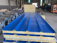 Benutzer definierte Steinwolle Dachziegel Leistungs stabil Gebraucht Sandwich Panel Wand paneel Gebäude Kombinierte Haus Wohnung Metall