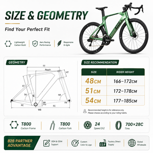 Vélo de course léger Aero 24 vitesses avec transmission électronique, pneus 700x28C, freins à disque hydrauliques, roues en carbone 50 mm - Product Image 6