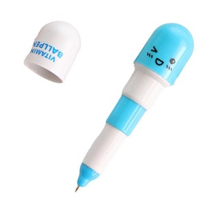 Penna a sfera per studenti così carina penna a sfera creativa per pillole a forma di capsula penne elasticizzata divertente premio Design Logo - Product Image 5