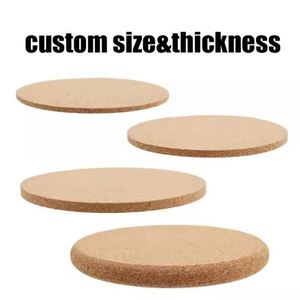 Wholesale Custom Round Square <b>Coasters</b> With Laser Engrave Print Logo Wine <b>Coaster</b> <b>Cork</b> Pads & Cup Mat - Product Image 2
