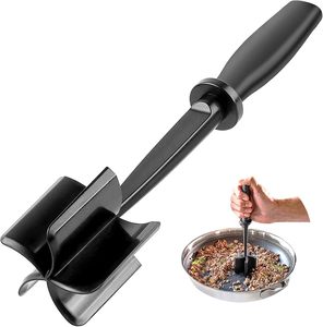 Hachoir à viande en nylon résistant à la chaleur, 5 lames courbes, hachoir à hamburgers, pilon à viande hachée pour ustensiles de cuisine antiadhésifs, outil de cuisine - Product Image 1