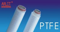 Cartouche filtrante à membrane PTFE hydrophobe 10 "X 69 mm Filtre 0.1 microns avec 222 ou 226 ou ailettes
