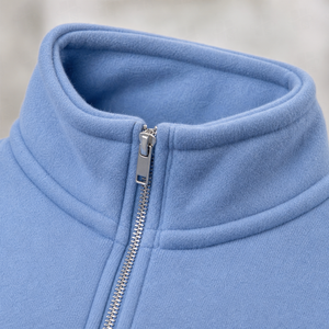 Custom High Quality Fleece Print Cotton Oversized <b>Quarter</b> Half <b>Zip</b> Stand Collar Blank Pullover Sweatshirt - Product Image 5