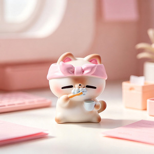 Yu Mo Craft Meow <b>Sweet</b> Fun Collection Cute Cat Figurine 8Pcs With Hidden Edition Blind <b>Box</b> Toy Ornament - Product Image 4