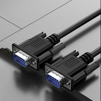 Cable de Extensión de Señal de Cobre DB9 Macho a Hembra, Cable Serial RS232 D-sub de 9 Pines, Negro, Venta de Fábrica