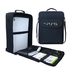 Travel Bag Storage for PS5 slim Console Disc/Digital Edition and Controllers Compatible with PS4 PRO/SLIM XBOX ONE X Console