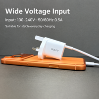 Chargeur rapide USB-C GaN II 20W, prise UK, adaptateur secteur PD compact, chargeur de téléphone portable à basse température pour iPhone, Android, tablette