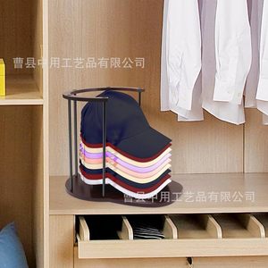 Wooden Baseball Cap Storage Rack Metal <b>Hat</b> Organizer <b>Standing</b> Display Holder For Clothing Desktop Organizer - Product Image 2
