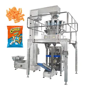 Vffs Auto Wegende Chex Mix Cheddar Snack Verpakkingsmachine Puffs Snack Food Pack Machine