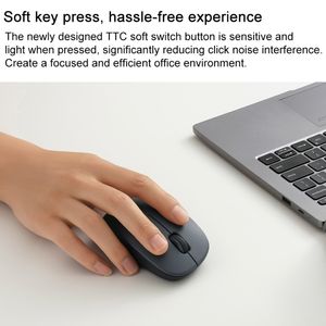 Ratón inalámbrico portátil Original de 2,4 GHz de la <span class=keywords><strong>mejor</strong></span> calidad, edición cómoda, ratón de plástico + metal de 1200DPI - Product Image 4