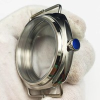 Cassa per Orologio in Acciaio Inossidabile da 45mm, Parti per Modifica Orologi Compatibili con Movimento a Carica Manuale ST3600, Movimento Meccanico ETA6497 / ETA6498