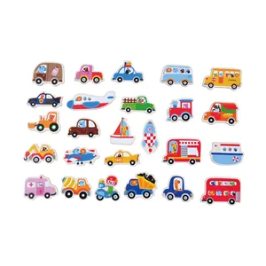 Magnetic Vehicle Magnets Wooden Refrigerator Large Magnet Learning Games Wood Toys For Toddlers