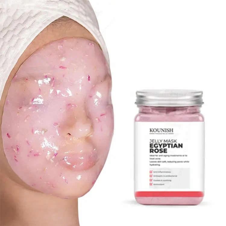 Masque pour le visage coréen blanchissant, masque Facial à peler, éplucheur, pétale de Rose, pot de poudre en hydrogelée, soins de la peau, 1 pièce