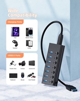 2025 Venta caliente USB 3,2 USB Hub, el más nuevo USB 3,0 7 puertos HUB Adaptador convertidor de datos para computadora portátil PC de escritorio