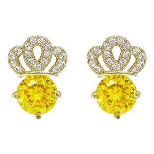 Orecchini a Perno con Corona Lucida per Donne, Stile Coreano Trendy, Accessori per Orecchie alla Moda, Regalo per Uso Quotidiano e Feste - Product Image 4
