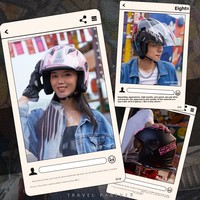 Casque de moto électrique exclusif pour le commerce extérieur 730, demi-casque, quatre saisons, double visière, certifié 3C