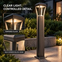 Nouvelle Lampe LED Chinoise pour Pelouse 600/760/900mm, Corps de Lampe de Jardin en Alliage d'Aluminium pour Éclairage de Parc, Allée, Aménagement Paysager et Communautaire
