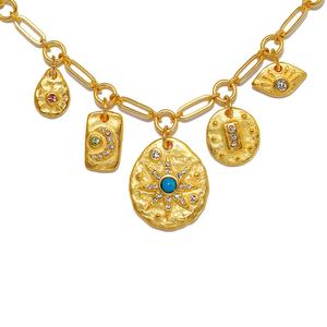 Colgante Europeo Americano de Acero Inoxidable en Color Oro de 18K con Cadena de Eslabones para el Día de San Valentín, Día de la Madre o Otras Ocasiones de Regalo - Product Image 1