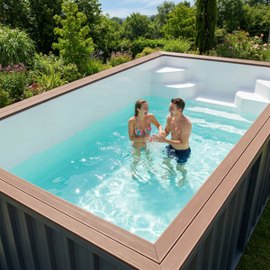 <span class=keywords><strong>Piscine</strong></span> commerciale en conteneur de 20 pieds, <span class=keywords><strong>piscine</strong></span> de resort clé en main en acier de 5 mm avec chauffage et <span class=keywords><strong>filtration</strong></span> premium - Product Image 1