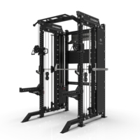 Crossmax Commercial Machine Smith Tout-en-un avec rapport de poulie 1:1, Entraîneur fonctionnel, Crossover de câbles et Power Rack – Équipement de gym