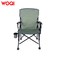 Chaise de pêche pliable portable WOQI, chaise de camping d'extérieur, tabouret de croquis portable pour la pêche avec accoudoirs