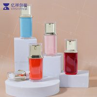 Flacon cosmétique en plastique carré personnalisé pour sérum, crème de maquillage, fond de teint liquide, avec pompe à lotion