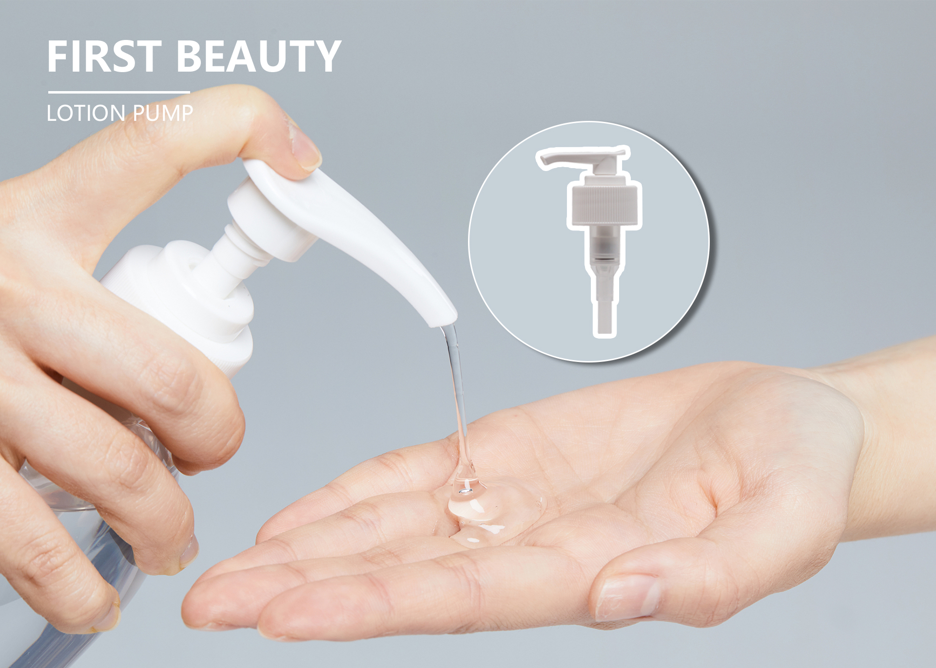 Non Spill Plastic Lotion Pump Dispenser For 24mm Neck Size Bottle Screw