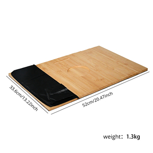 Plateau de canapé en bambou à un niveau moderne Table antidérapante flexible pliable personnalisable pour canapé Plateau alimentaire approprié canapé - Product Image 5