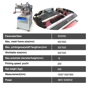 Ss3050 màn hình phẳng Máy in kim loại nhựa giấy vải phẳng serigraphy máy - Product Image 5