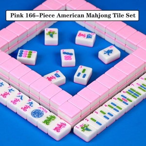 Nuevo Juego de Fichas de Mahjong de Melamina de 12 Pulgadas, 166 Piezas, Color Rosa de Lujo, para Casino, Fiestas en Casa, Ecológico - Product Image 5