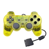 Manette de jeu vidéo filaire transparente à double vibration Gepaide pour PS2 (GDP-9385)