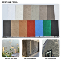 Panneaux muraux en pierre PU OEM ignifuges certifiés CE, panneau mural en pierre artificielle moderne en PU pour toit intérieur extérieur