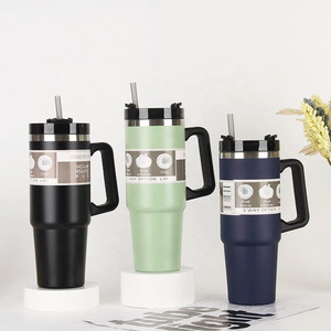 Custom 30oz Sport Travel Steel Tumbler Mugs and Cup 30 oz Tumblers Cup logo <b>with</b> <b>Straw</b> Handle Wholesale - Product Image 6
