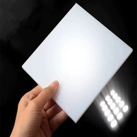 Panneau diffuseur PS à haute transmission, feuille diffuseuse de lumière à fort effet de brume 1,5-8 mm 1220*2440 mm pour éclairage de caisson LED et éclairage à panneau plat