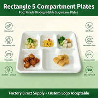 Assiette carrée jetable en papier biodégradable, écologique, moderne et minimaliste, pour service commercial, épaissie
