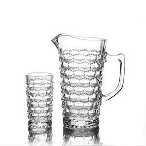 Hot Selling Garbo Diamond Shape <strong>Glassware</strong> Set 7pcs Gold Water Jug &amp; Tea Pots Stylish &amp; Practical New Design <strong>Kettles</strong> - Product Image 2