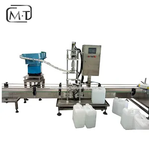 Linear Type Full Automatic 1000 Bottles/H 5 Gallon Jerry Can Screw Cap Tightening Twist Off Capping Machine