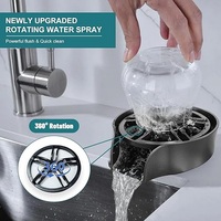 Lave-tasses multifonctionnel en acier inoxydable 304 haute pression, à fixation sur évier, pour bar à café
