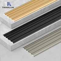 Bande antidérapante autocollante en aluminium robuste pour marches d'escalier, carrelage et bords de marbre