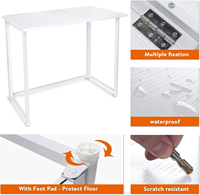 Table d'ordinateur pliable pour salon et chambre à coucher, bureau d'étude peu encombrant, meubles