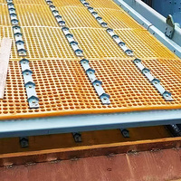 Maille de tamis en polyuréthane à haute résistance à l'usure pour tamis vibrant, tamis modulaire en PU pour le traitement des minerais dans l'exploitation minière
