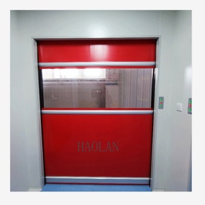 <span class=keywords><strong>Porte</strong></span> de garage industrielle automatique coulissante rapide en acier inoxydable HAOLAN HLC-100, enrouleur électrique en PVC, antivol, étanche - Product Image 2
