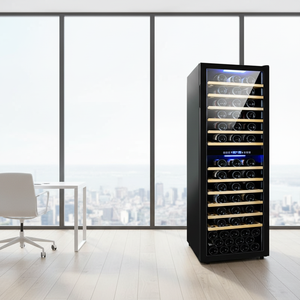Nuevo Refrigerador de <span class=keywords><strong>Vino</strong></span> de Doble Zona 2026, 36 dB, Clase F, Negro, Refrigerador de <span class=keywords><strong>Vino</strong></span> Independiente - Product Image 1