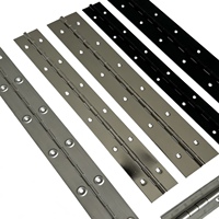 Charnière continue en acier, charnière de piano, charnière pleine longueur pour porte, mobilier, menuiserie, vente en gros, usine OEM