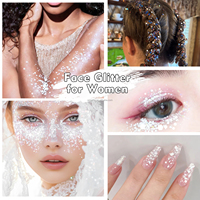 Paillettes blanches holographiques 57G/2OZ pour globe à neige, gobelets, artisanat, résine, décorations DIY